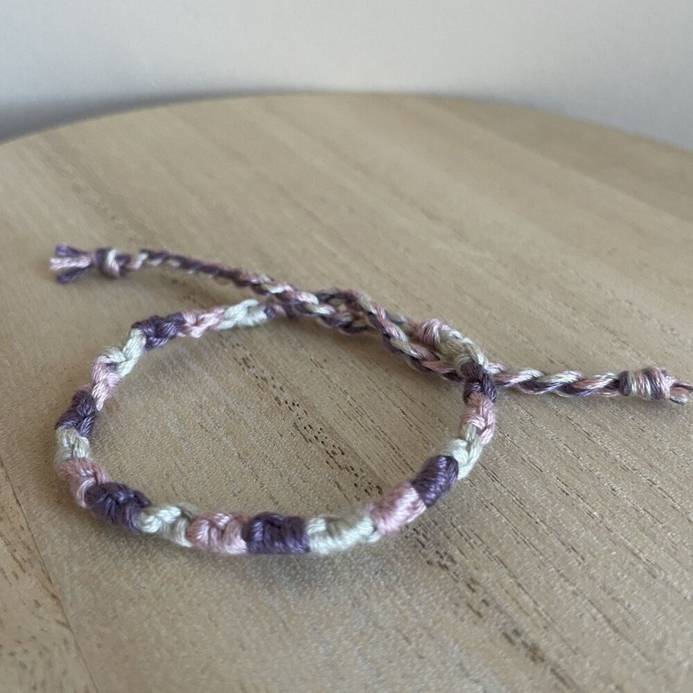 Thelma Bracelet, anklet, trendy, comfortable, tie, embroidery thread, woven, gif